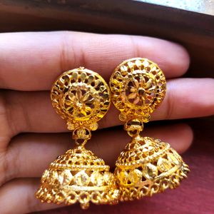 Combo Offer Golden Jhumka And pearl Jhumk