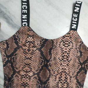 Snake Print Sexy Top