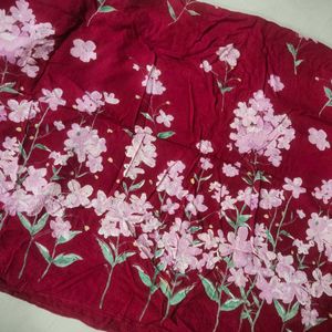 Box Shaped Unique Floral Wrap- Around Skirt