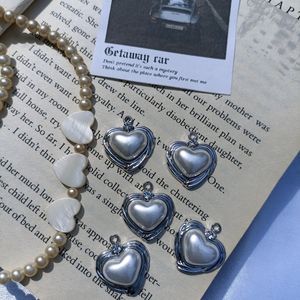 Vintage Silver Heart Pendant Charm 🤍