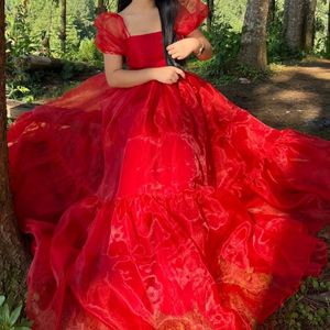 Red Organza Dress