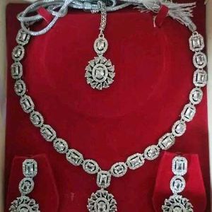 American Diamond Jewellery Set