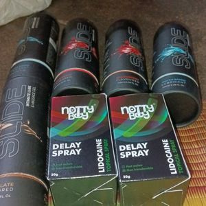 Combo Of 6 Nottyboy Spray And Lubricant For Men