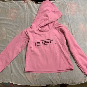 PINK CROP HOODIE 🎀🩷