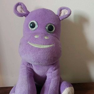 A Purple Hippo Soft Toy