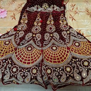 Maroon Bridal Heavy Work Lehenga