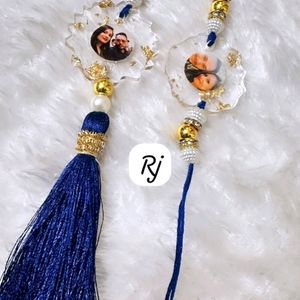 Couple photo Rakhi + tassel lumba