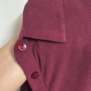 Maroon Stylish Formal Shirt