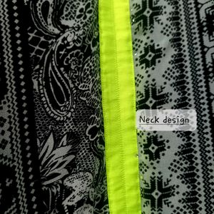 Black & Neon Kurti (XXL size)