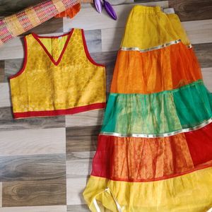 Banarasi Jacquard Lahenga Choli (6-7year)