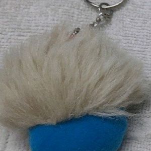 Cute Blue Keychain Face Toy