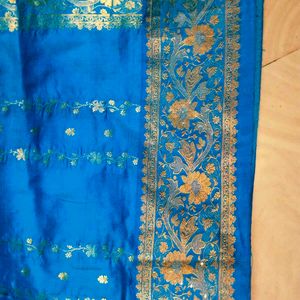 Blue Colour Pure Kanchi pattu saree