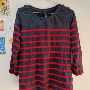 Max Fashion Women Striped T-Shirt