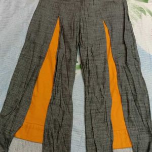 Grey And Yellow Short Kurta With Pant