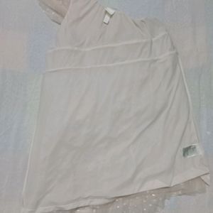 Branded Mini Flared Down Shoulder Dress