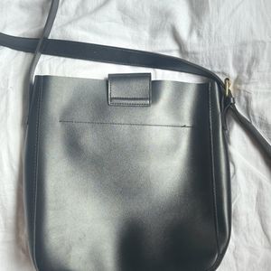 Black Leather Sling bag