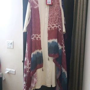 Brand New Biba Kurti With Detachable Shrug..