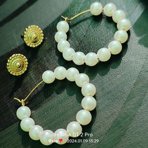 Combo Of 4 White Pearl Earrings