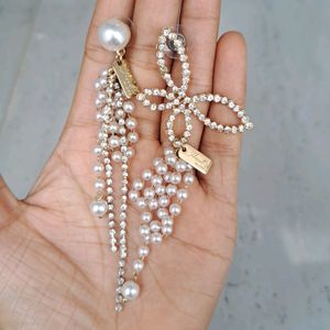 Gorgeous Big Butterfly 🦋 Asymmetric Pearl Earring