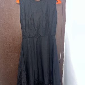 Black Backless A Line Dress