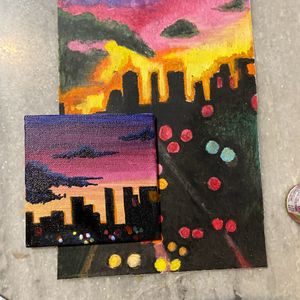 City Night View Painting By Shainaj