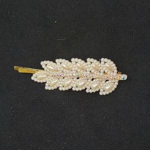 Pearl Leaf Flower Hairpin