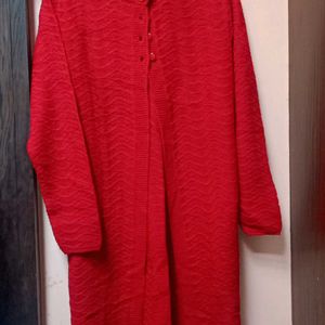 Long Woolen Shrug Style Sweater For Girls