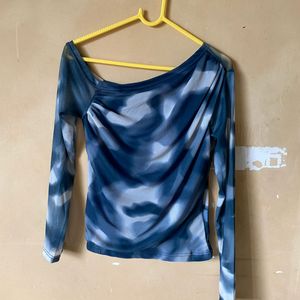 Abstract One Shoulder Top