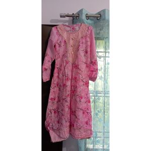 A-Line Frock With Afghani Salwar Dupatta