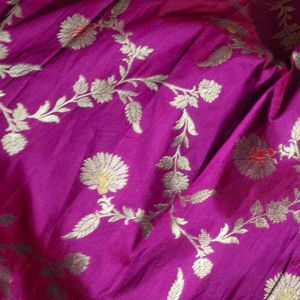 Hot Pink Majenta Banarsi Saree