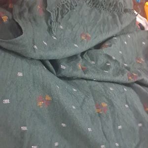 Bhuttico Kullu Olive Green Shawl