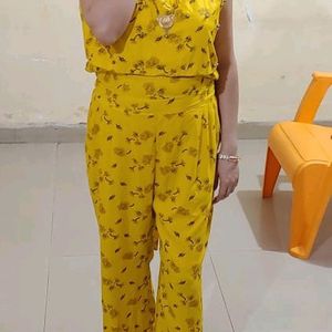 Jumpsuit In Mustard Yellow