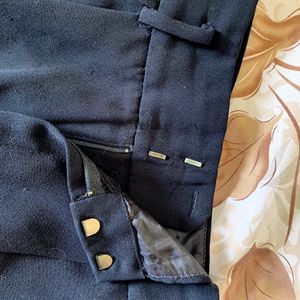 Mango Navy Blue Trouser