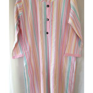 Multicoloured Striped Suit Set