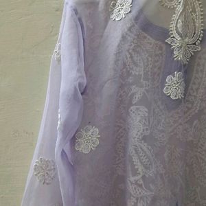 Authentic Chikankari Short Kurti