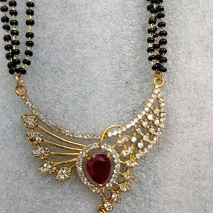 AD Mangalsutra Studded Stones.