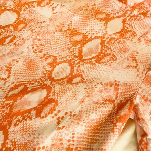 MNG Orange Snake Skin Top