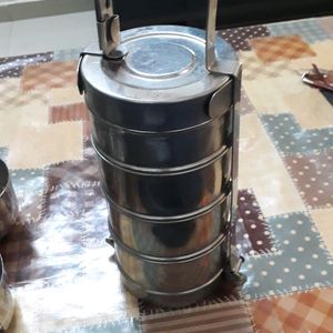 STAINLESS STEEL TIFFIN & FOOD SERVING SET