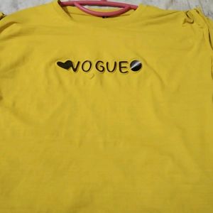 Yellow Colour Oversized Women Top