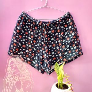 Black Printed Shorts (Women)