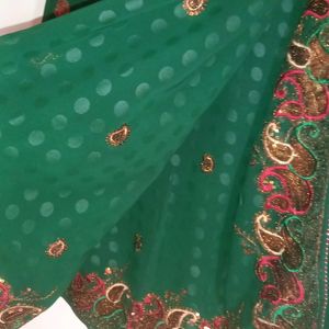 Embroidered Sequenced Saree