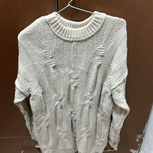 Knitted Beige Sweater