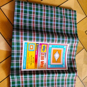 Men's Cotton  Checks Lungi