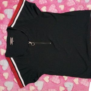 Half Zipper T Shirt