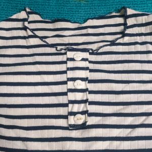 Black And White Striped Top