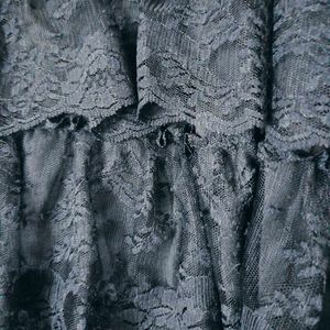 Gothic Chic Fluffy Embroidery Skirt Large