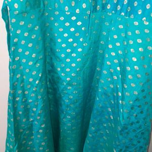 BARGAIN AND BUY Max Blue Long Frock (No Sleeves)