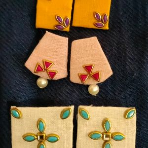 Handmade Fabric Studs