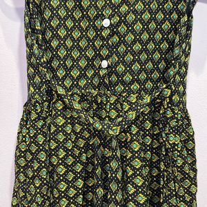 BLACK COTTON GIRLS FROCK