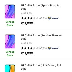 Redmi 9 Prime New Condition